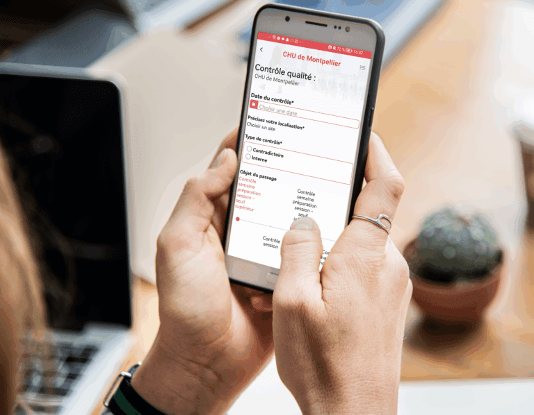 application contrôle qualité nettoyage